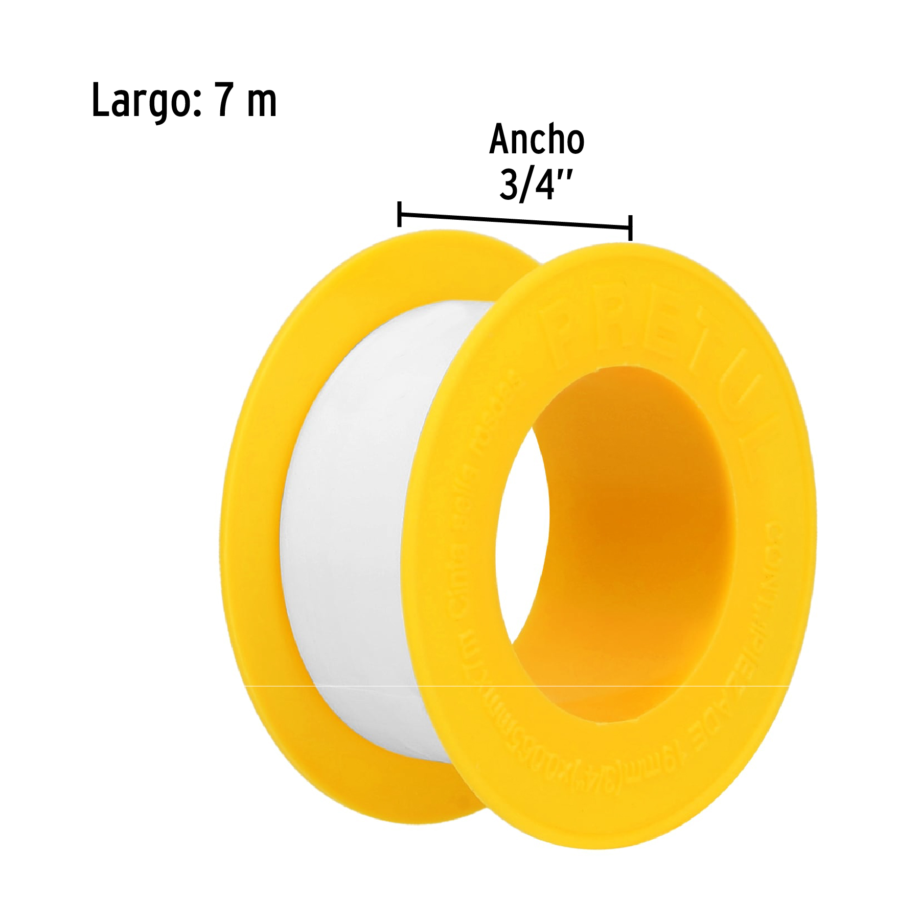 Cinta sella roscas 3/4' x 7m, PRETUL - Imagen 4
