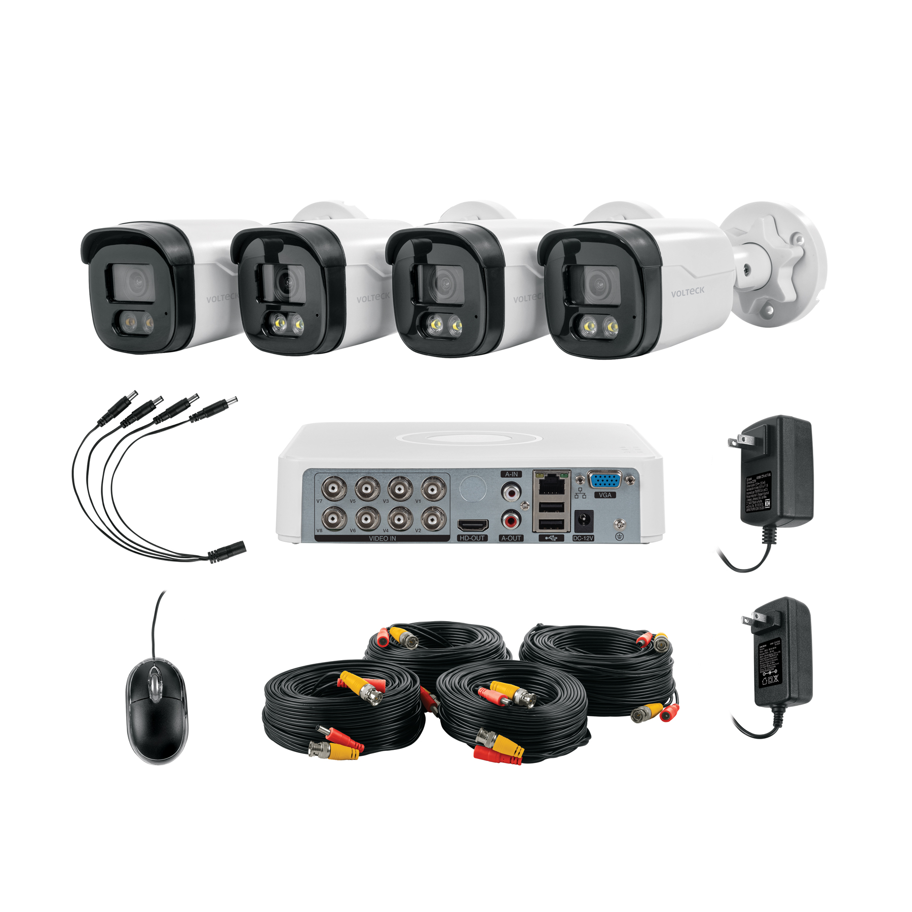 Kit video vigilancia, 8 canales, 4 cámaras, 5MP, Disco 1TB - Imagen 2