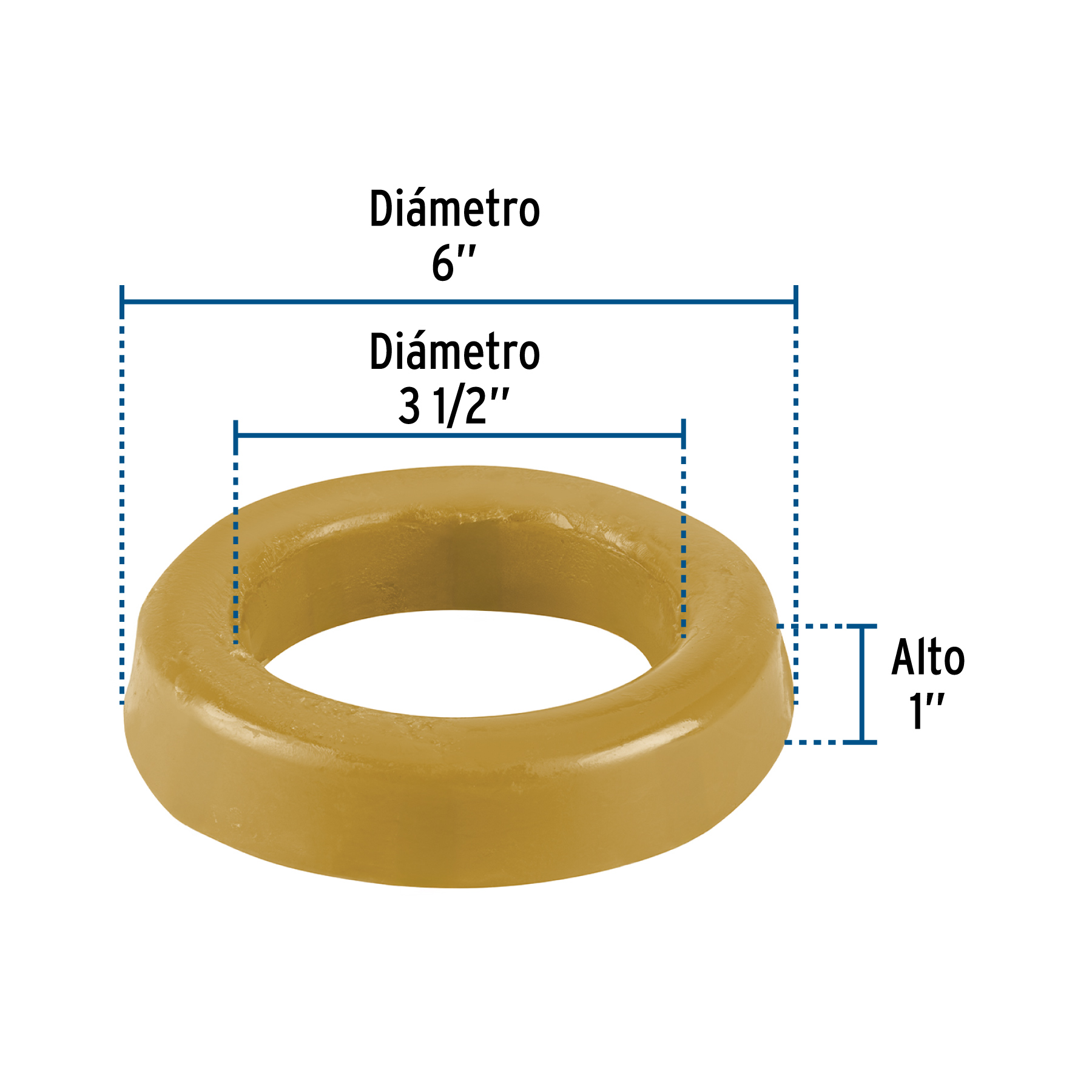 Cuello de cera sin guía para WC, robusto, 250 g, FOSET - Imagen 3