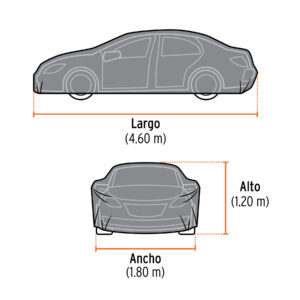 Cubierta para autos chicos, 1.8 x 4.6 x 1.2 m, TRUPER - Imagen 4