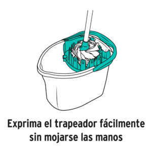 Cubeta plástica con exprimidor, 8L KLINTEK - Imagen 4