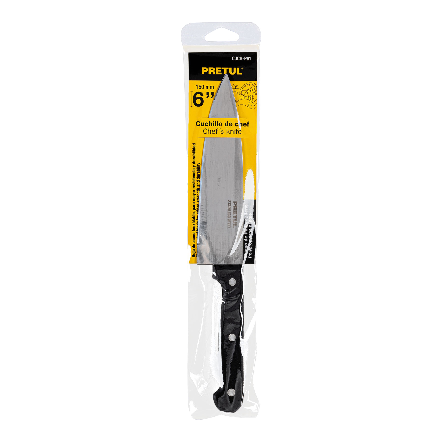 Cuchillo de chef 6' mango de polipropileno, PRETUL - Imagen 5
