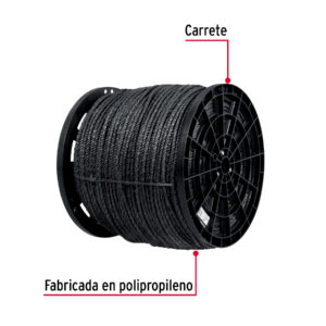 Kilo de cuerda negra de polipropileno 8 mm, carrete 20kg - Imagen 3
