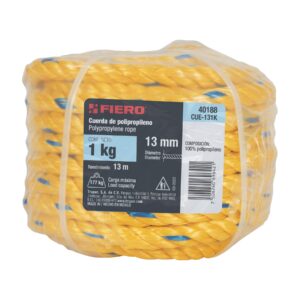 Kilo de cuerda amarilla de polipropileno 13 mm, rollo 1kg - Imagen 5