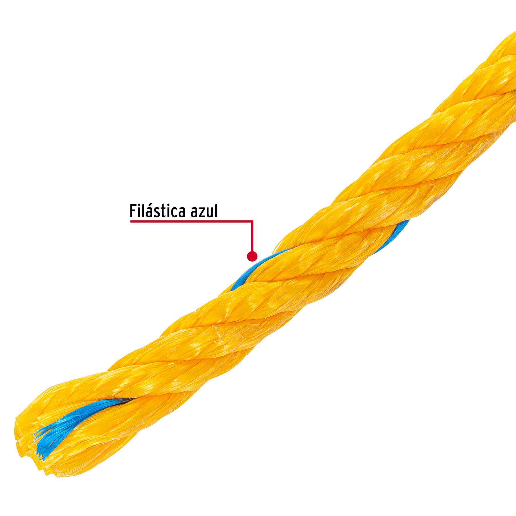 Kilo de cuerda amarilla de polipropileno 13mm, carrete 30kg - Imagen 3
