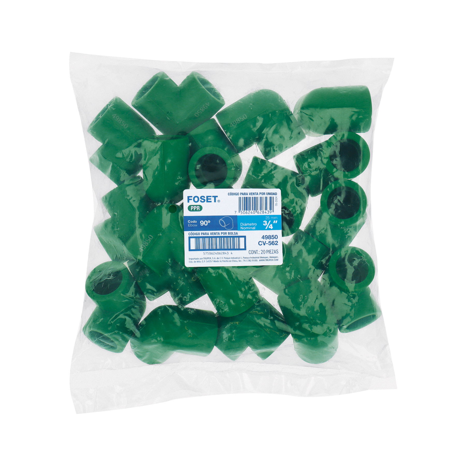 Codo 90° PPR, 3/4', FOSET - Imagen 4