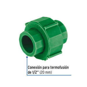 Tuerca unión PPR, plástica,  1/2', FOSET - Imagen 3