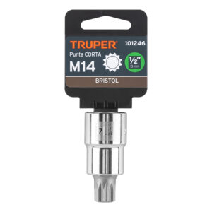 Dado punta corta bristol M14, cuadro 1/2', TRUPER - Imagen 5