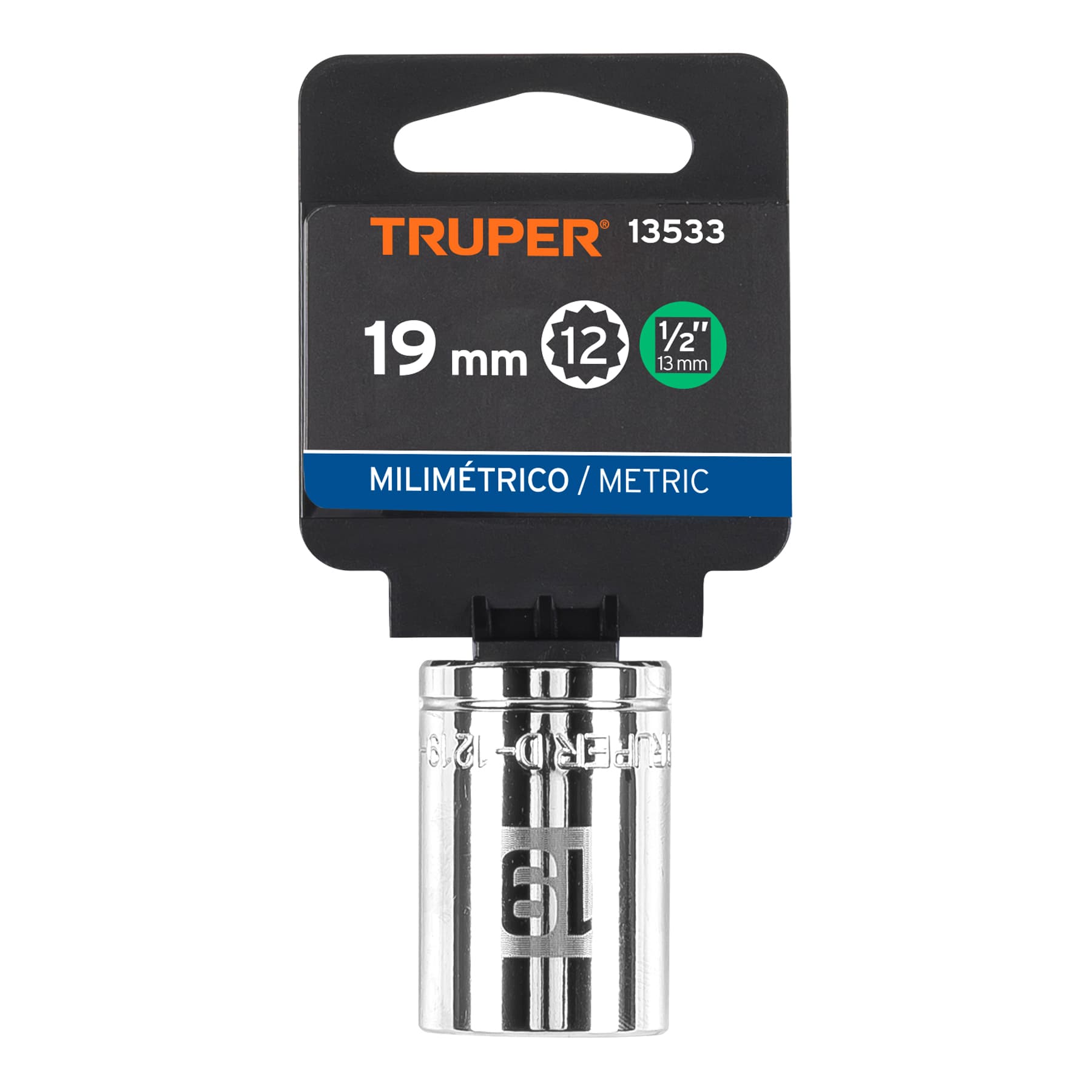 Dado de 19 mm, 12 puntas, cuadro 1/2', TRUPER - Imagen 5