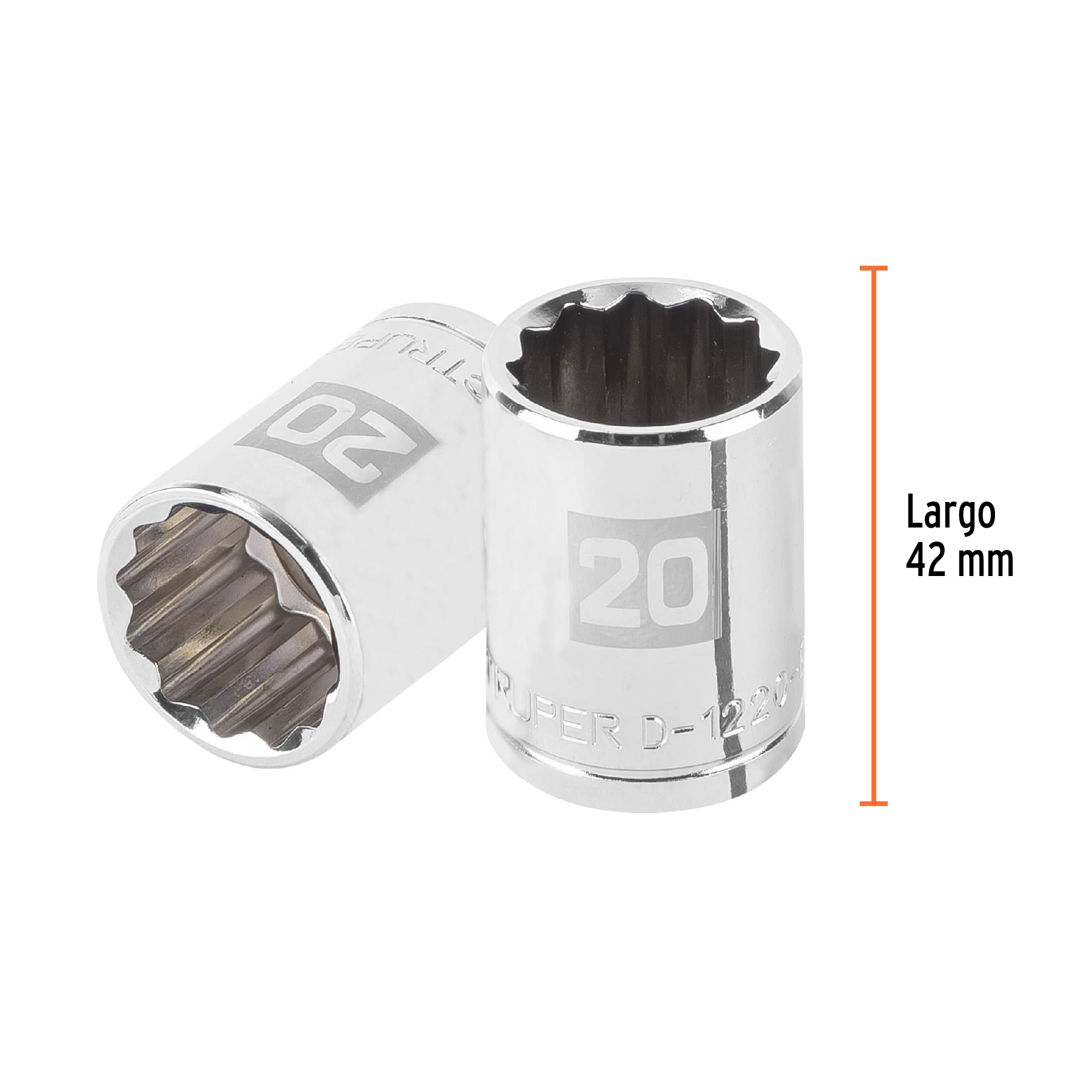 Dado de 20 mm, 12 puntas, cuadro 1/2', TRUPER - Imagen 4