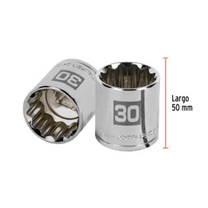 Dado de 30 mm, 12 puntas, cuadro 1/2', TRUPER - Imagen 4