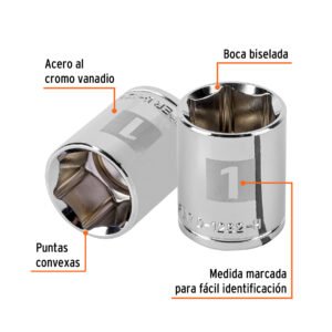 Dado de 1', 6 puntas, cuadro 1/2', TRUPER - Imagen 3