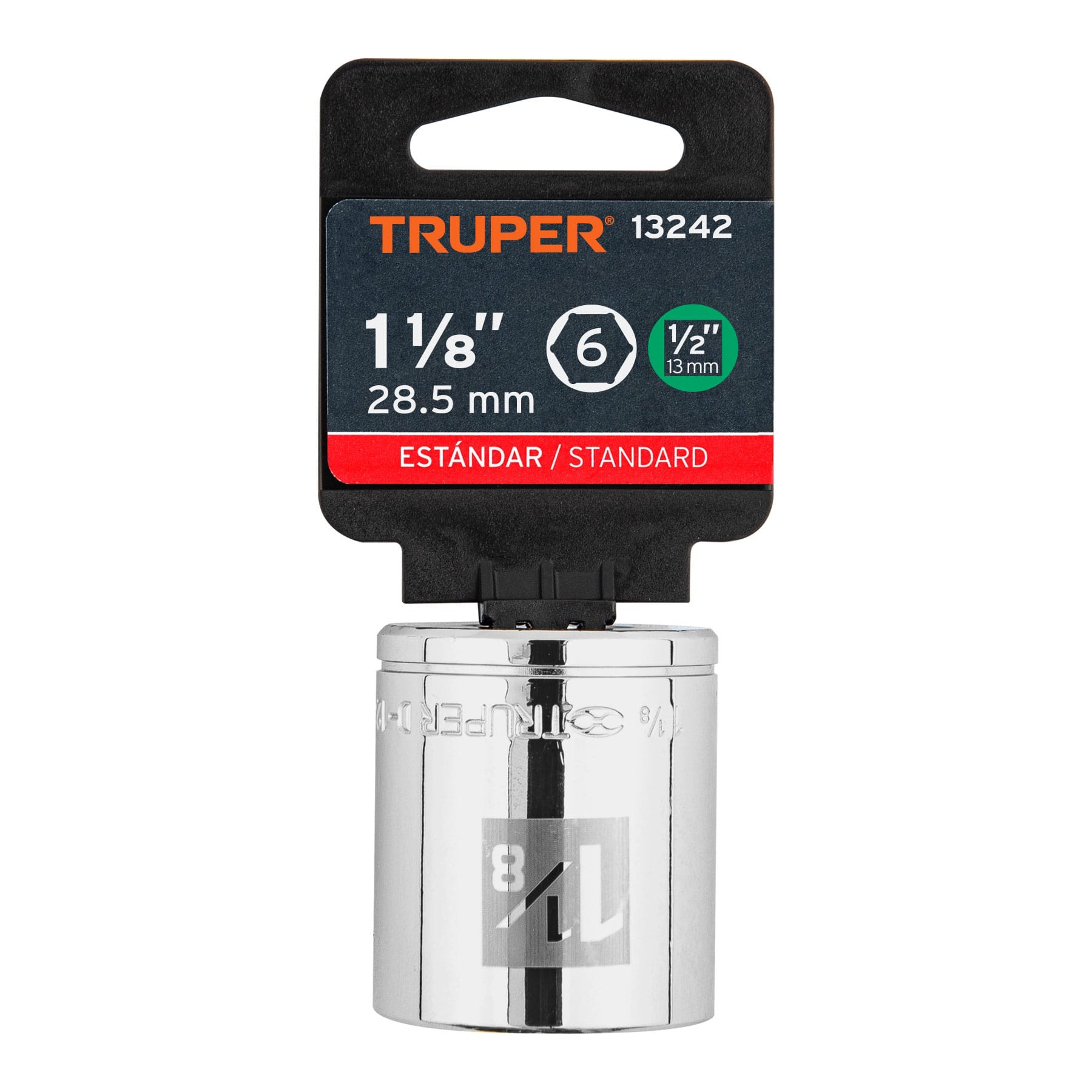 Dado de 1-1/8', 6 puntas, cuadro 1/2', TRUPER - Imagen 5