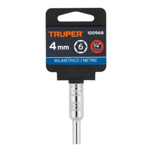 Dado largo de 4 mm, 6 puntas, cuadro 1/4', TRUPER - Imagen 5