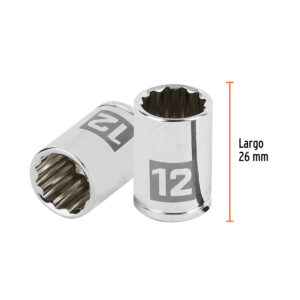 Dado de 12 mm, 12 puntas, cuadro 1/4', TRUPER - Imagen 4