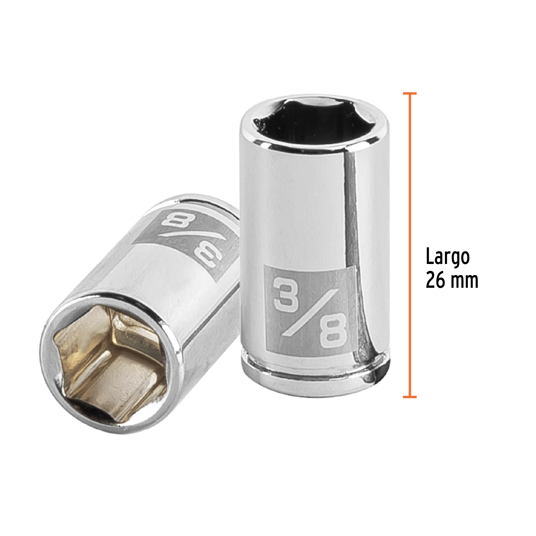 Dado de 3/8', 6 puntas, cuadro 1/4', TRUPER - Imagen 4
