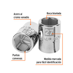 Dado de 27 mm, 6 puntas, cuadro 3/4', TRUPER - Imagen 3