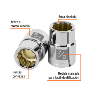 Dado de 7/8', 12 puntas, cuadro 3/4', TRUPER - Imagen 3