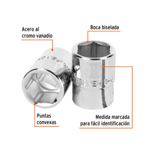 Dado de 1-1/8', 6 puntas, cuadro 3/4', TRUPER - Imagen 3
