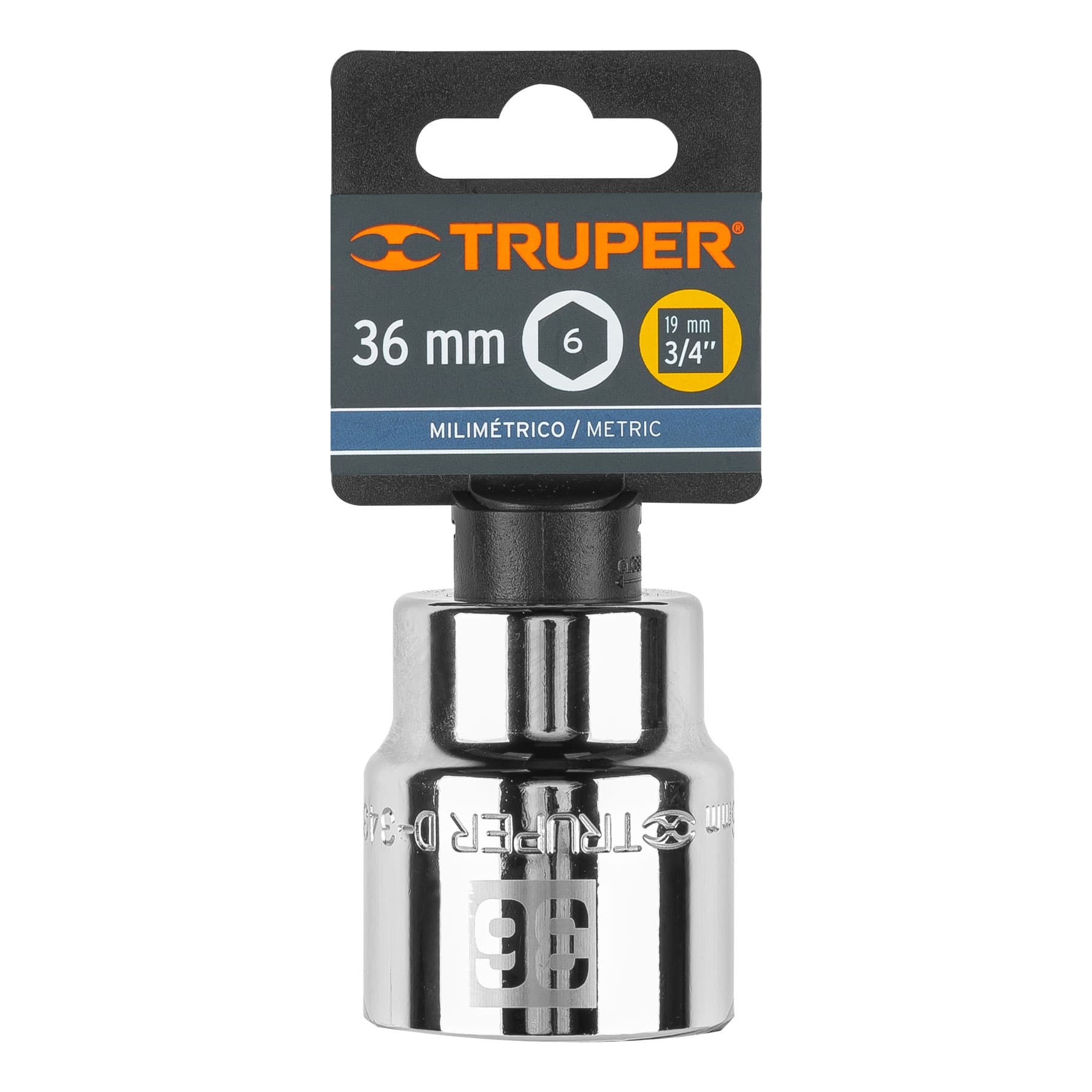 Dado de 36 mm, 6 puntas, cuadro 3/4', TRUPER - Imagen 5