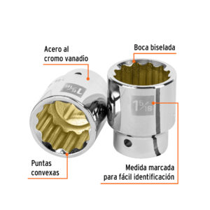Dado de 1-5/16', 12 puntas, cuadro 3/4', TRUPER - Imagen 3