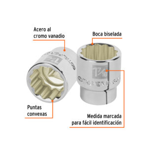 Dado de 1-7/16', 12 puntas, cuadro 3/4', TRUPER - Imagen 3