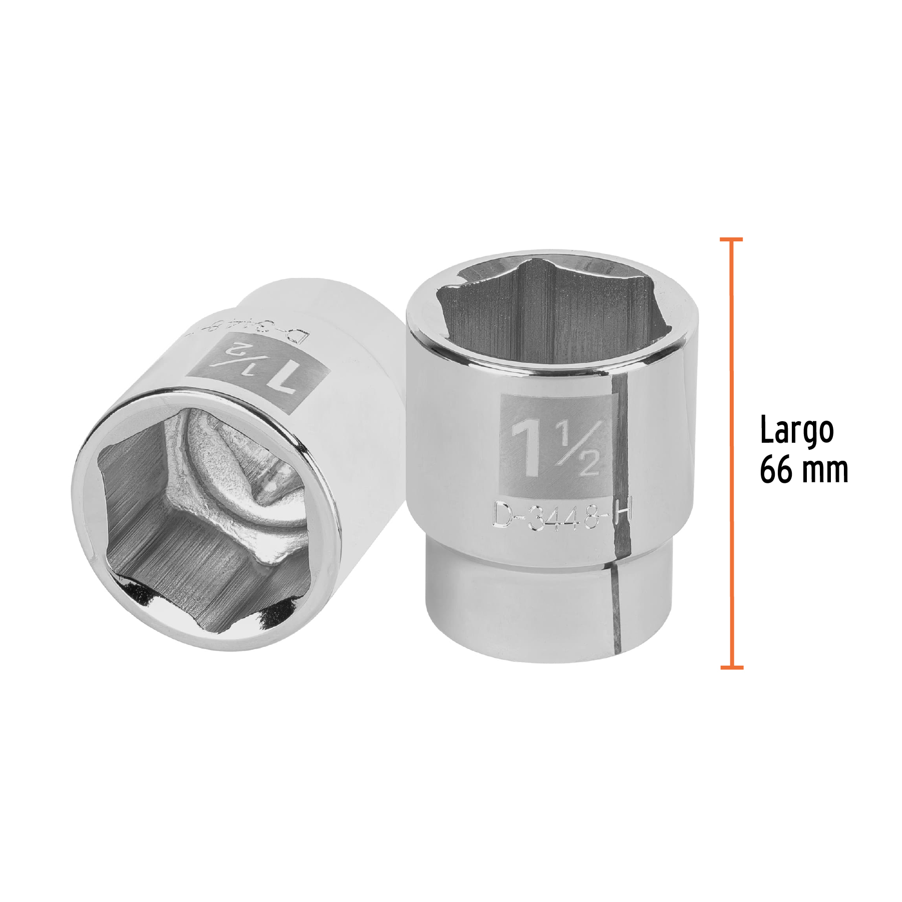 Dado de 1-1/2', 6 puntas, cuadro 3/4', TRUPER - Imagen 4