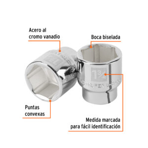 Dado de 1-3/4', 6 puntas, cuadro 3/4', TRUPER - Imagen 3