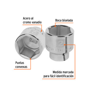 Dado de 2', 6 puntas, cuadro 3/4', TRUPER - Imagen 3