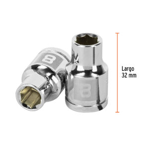 Dado de 8 mm, 6 puntas, cuadro 3/8', TRUPER - Imagen 4