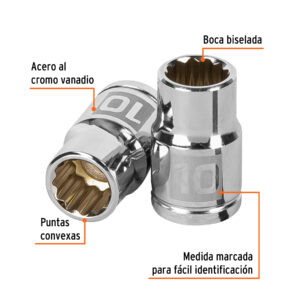 Dado de 10 mm, 12 puntas, cuadro 3/8', TRUPER - Imagen 3