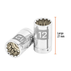 Dado de 12 mm, 12 puntas, cuadro 3/8', TRUPER - Imagen 4