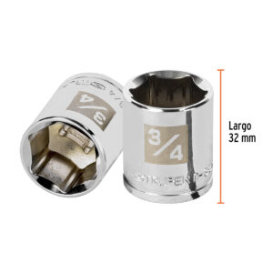 Dado de 3/4', 6 puntas, cuadro 3/8', TRUPER - Imagen 4
