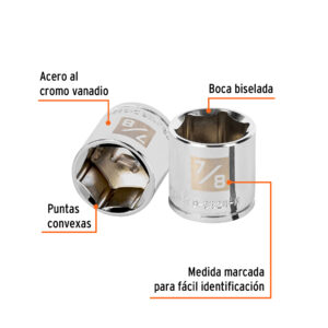 Dado de 7/8', 6 puntas, cuadro 3/8', TRUPER - Imagen 3