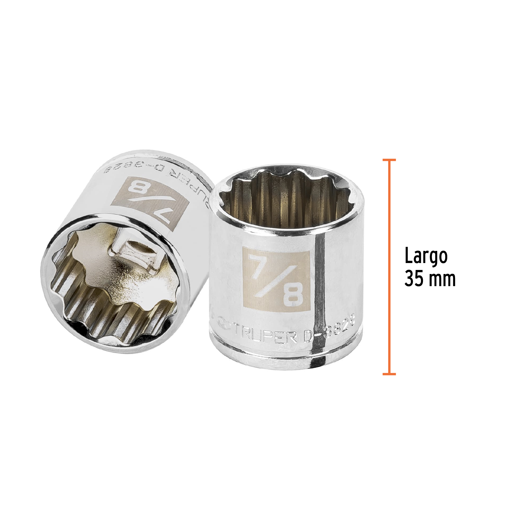 Dado de 7/8', 12 puntas, cuadro 3/8', TRUPER - Imagen 4