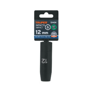 Dado largo cuadro 1/2' de impacto 6 puntas de 12 mm, TRUPER - Imagen 5