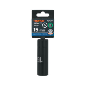 Dado largo cuadro 1/2' de impacto 6 puntas de 15 mm, TRUPER - Imagen 5