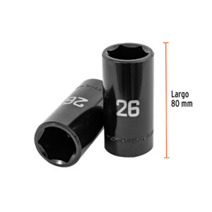 Dado largo impacto de 26 mm, 6 puntas, cuadro 1/2', TRUPER - Imagen 4