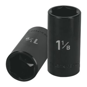 Dado largo impacto de 1-1/8', 6 puntas, cuadro 1/2', TRUPER