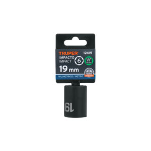 Dado cuadro 1/2' de impacto 6 puntas de 19 mm, TRUPER - Imagen 5