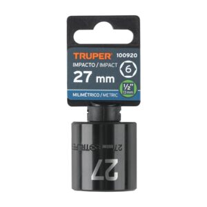 Dado de impacto de 27 mm, 6 puntas, cuadro 1/2', TRUPER - Imagen 5