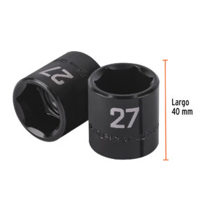 Dado de impacto de 27 mm, 6 puntas, cuadro 1/2', TRUPER - Imagen 4