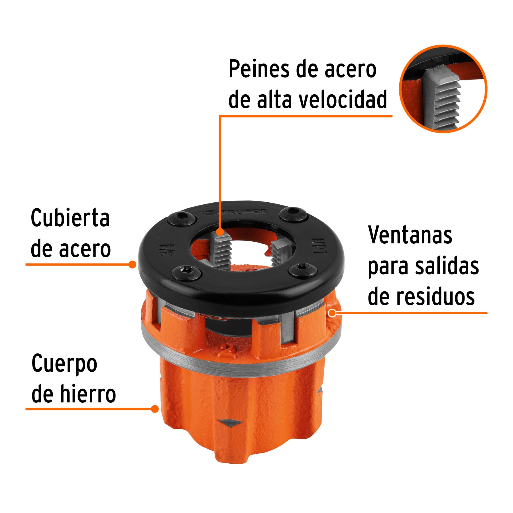 Dado 3/4' para tarrajas TA-850 y TA-851, TRUPER - Imagen 3