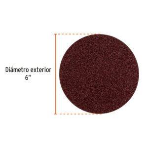 Paquete con 3 discos de lija 6' grano 40, para PUL-4X6T - Imagen 3