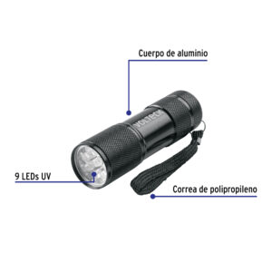 Linterna LED con luz ultravioleta, VOLTECK - Imagen 3