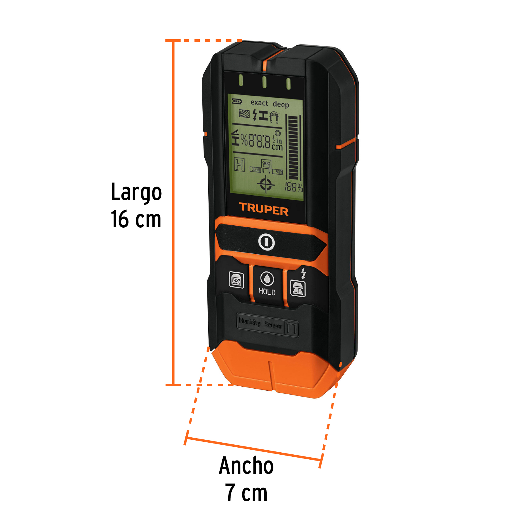 Detector de materiales detrás de muros, profundidad máx 12cm - Imagen 4