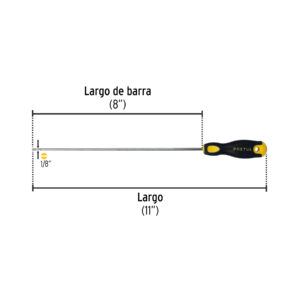 Desarmador cabinet 1/8 x 8' mango Comfort Grip, PRETUL - Imagen 3