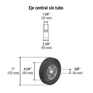 Diablo de carga de 200 kg, ruedas sólidas, balero sencillo - Imagen 5
