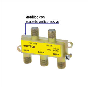 Divisor coaxial de 1 entrada y 4 salidas, VOLTECK - Imagen 3