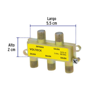 Divisor coaxial de 1 entrada y 4 salidas, VOLTECK - Imagen 4